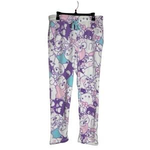 SANRIO HELLO KITTY & FRIENDS New Fleece Pullon Drawstring  Pant Pockets Sz L